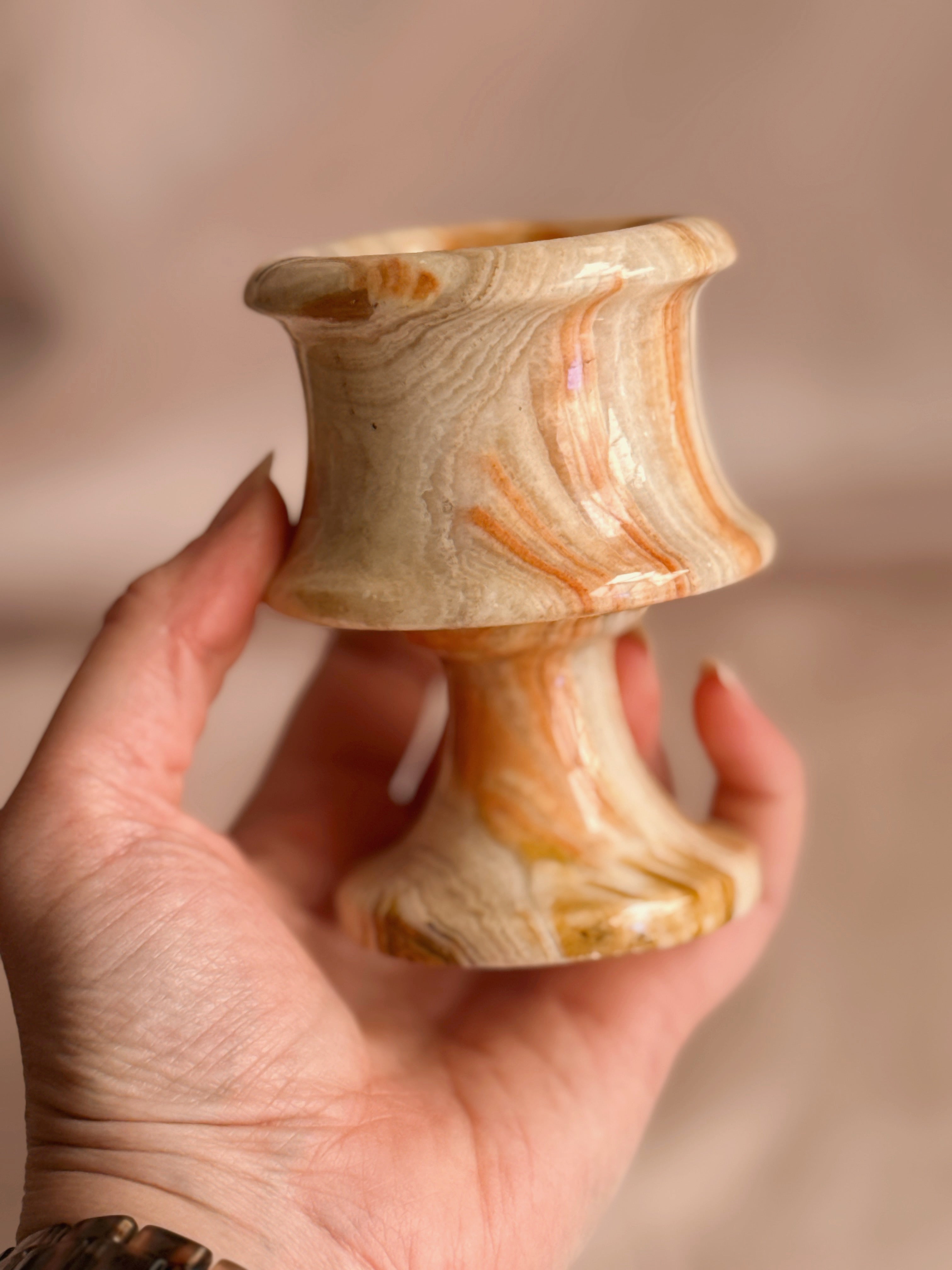 Vintage Onyx Goblet
