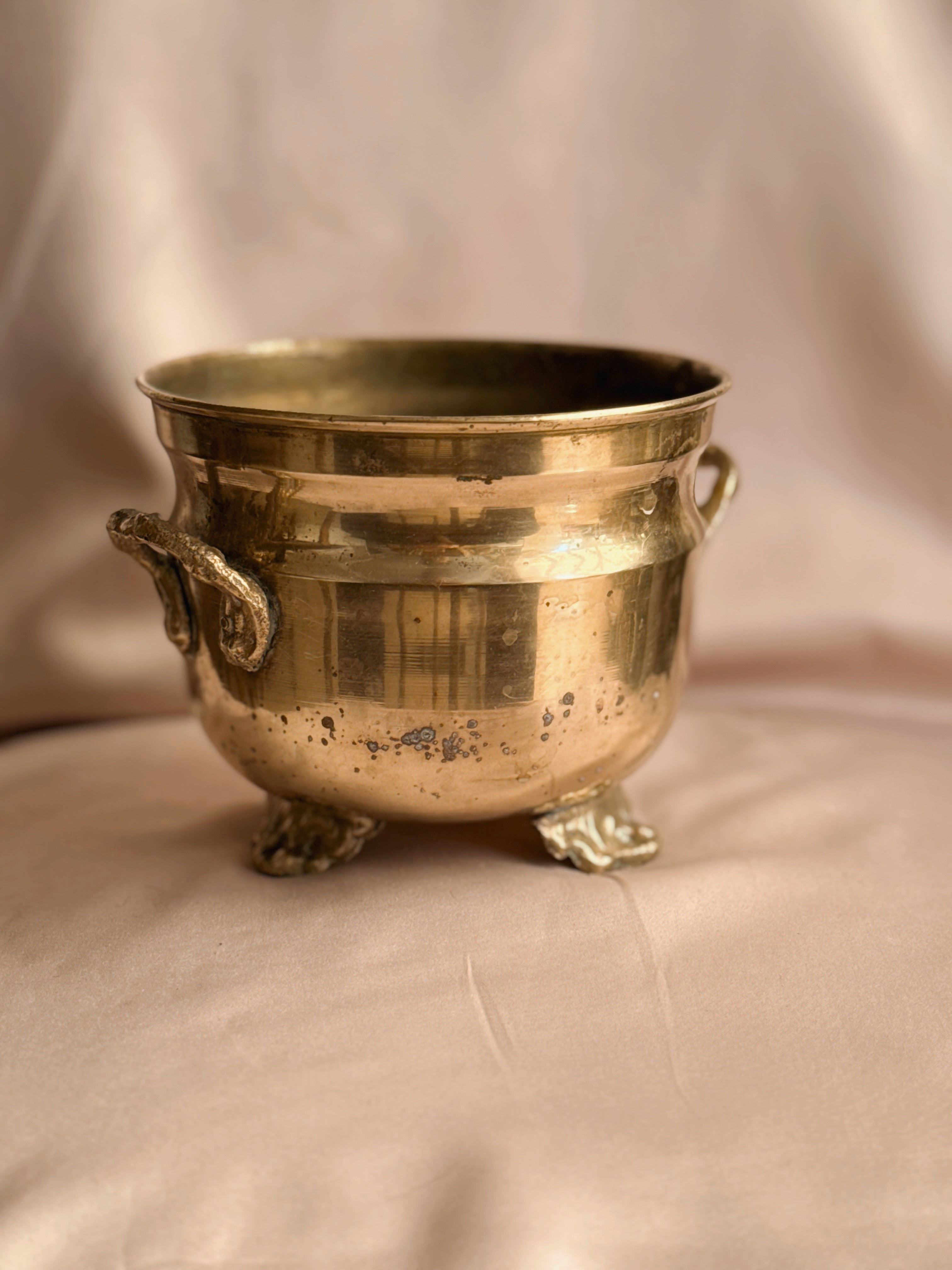 Vintage Brass Cauldron
