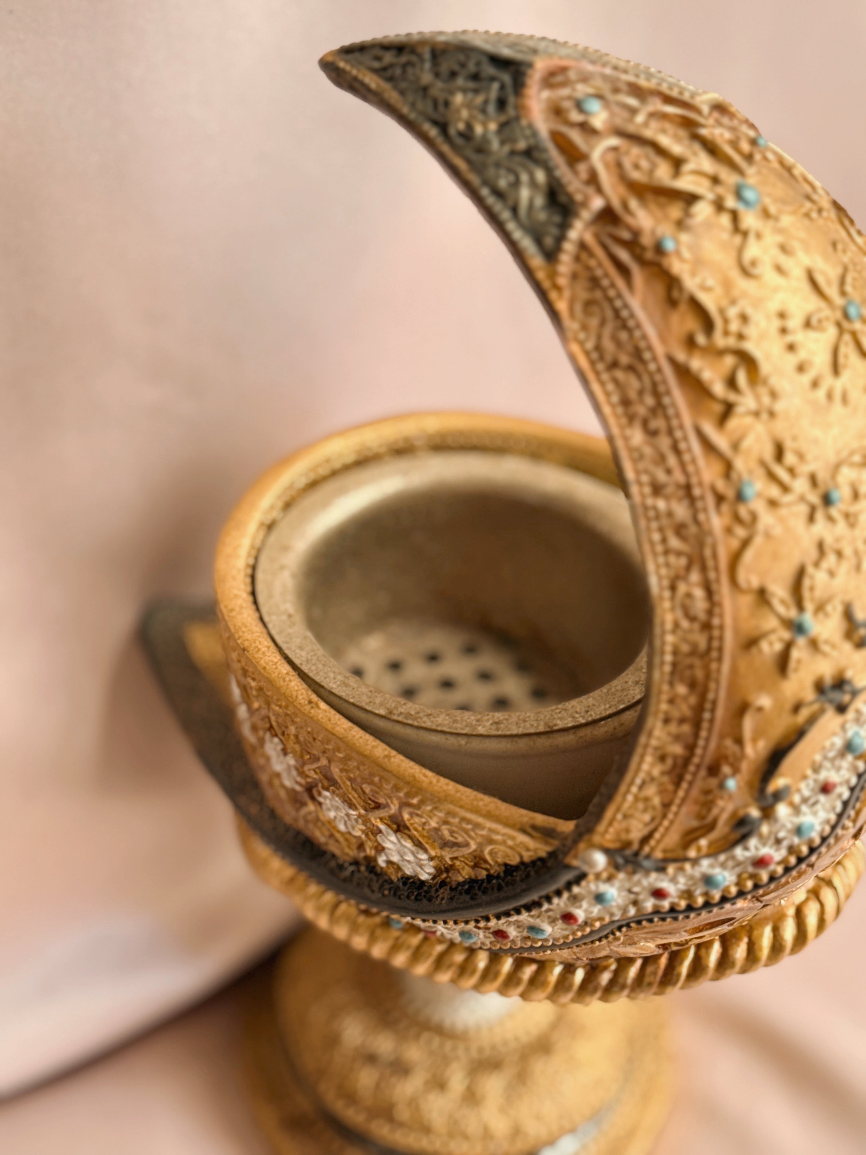Vintage Moon Incense Burner
