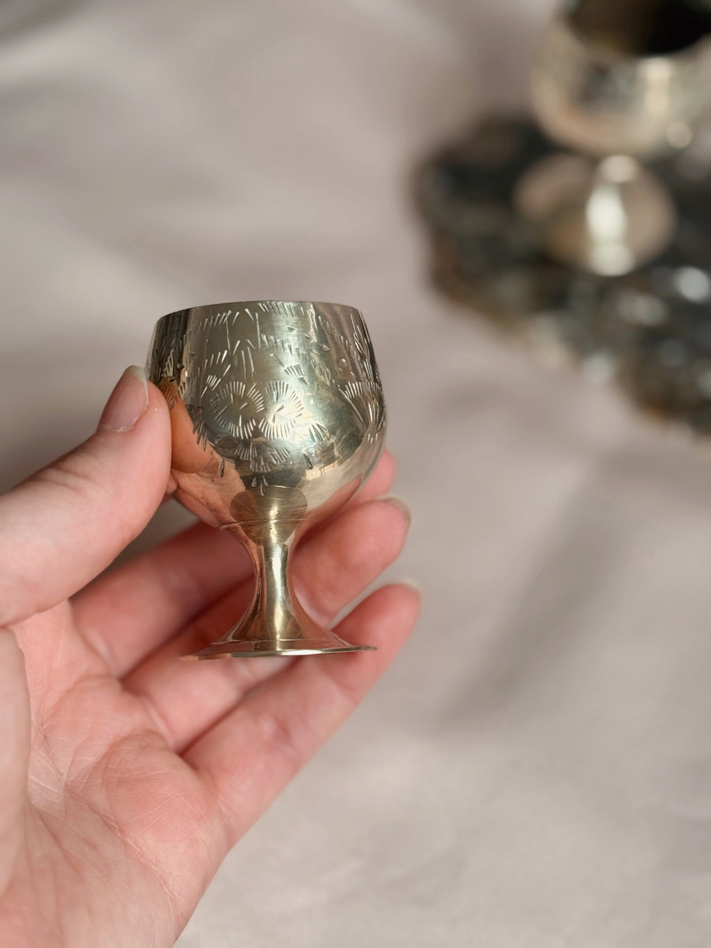 Vintage Brass Mini Goblet