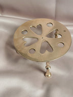 Vintage Brass Heart Trivet Stand