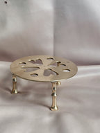 Vintage Brass Heart Trivet Stand