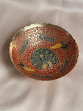 Vintage Brass + Enamel Trinket Bowl