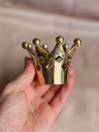 Vintage Brass Crown Tealight Candle Holder