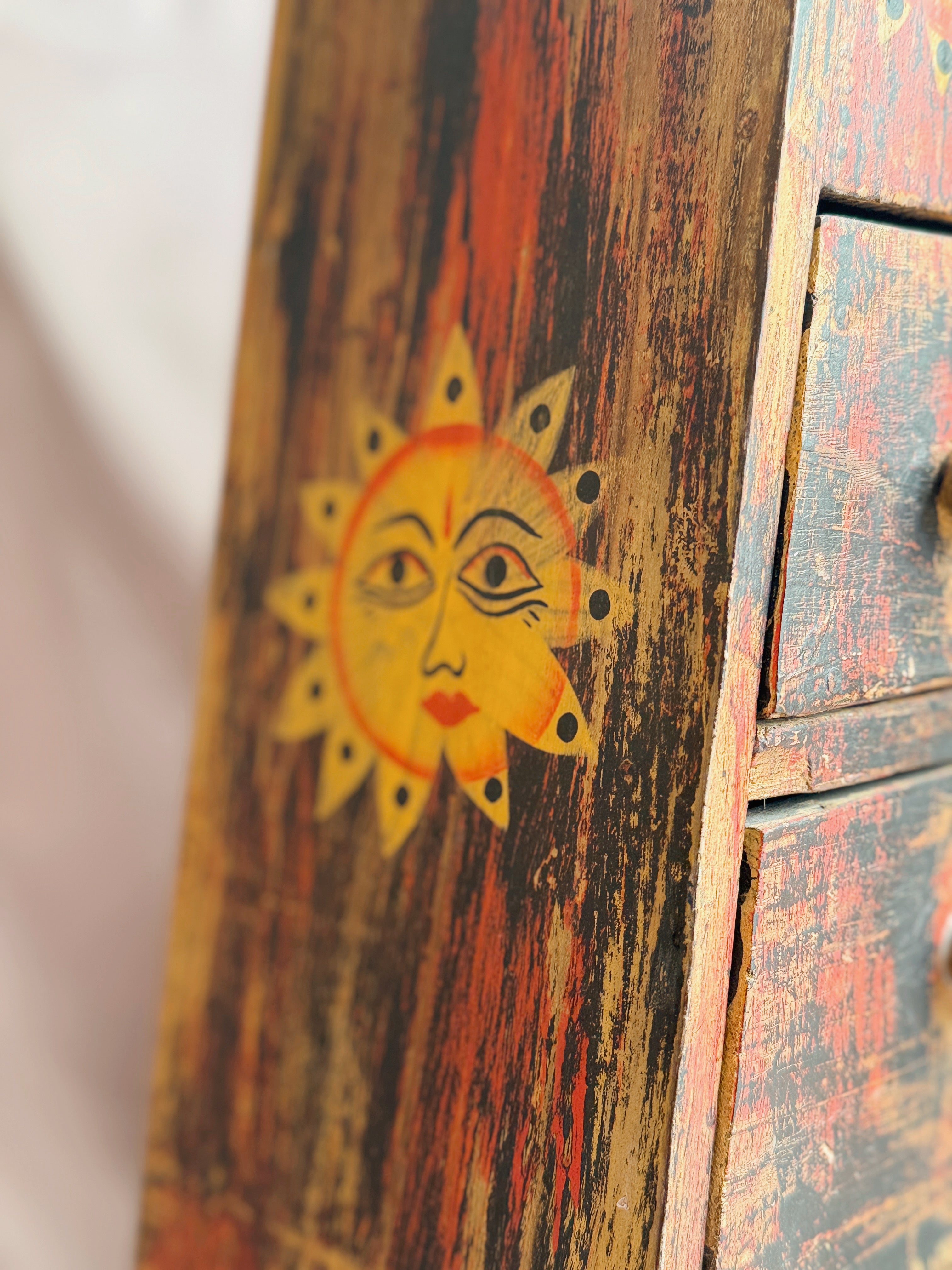 Vintage Celestial Wooden Drawers (UK ONLY)