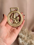 Vintage Brass Aquarius Medallion No.2