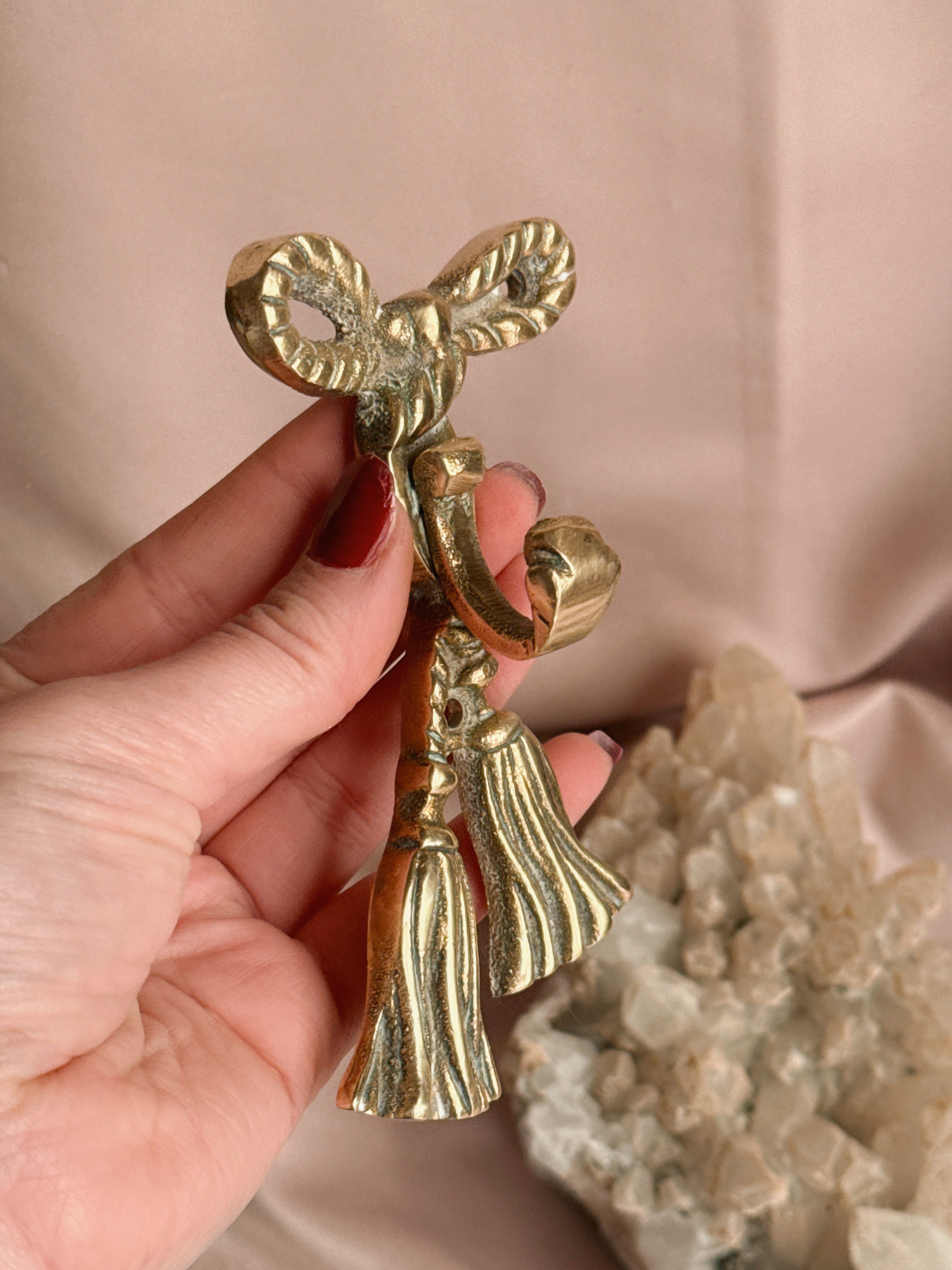 Vintage Brass Bow Hook
