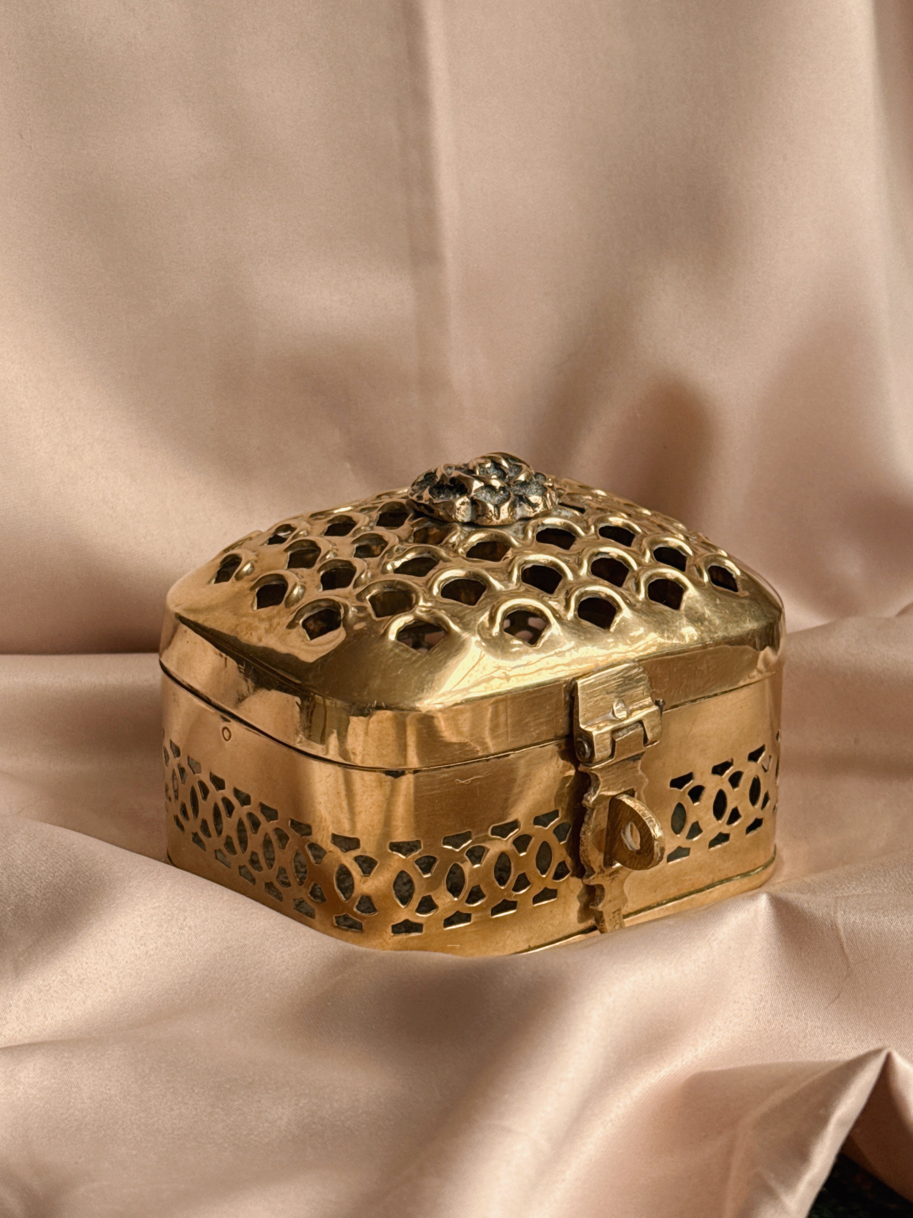 Vintage Brass Trinket Box