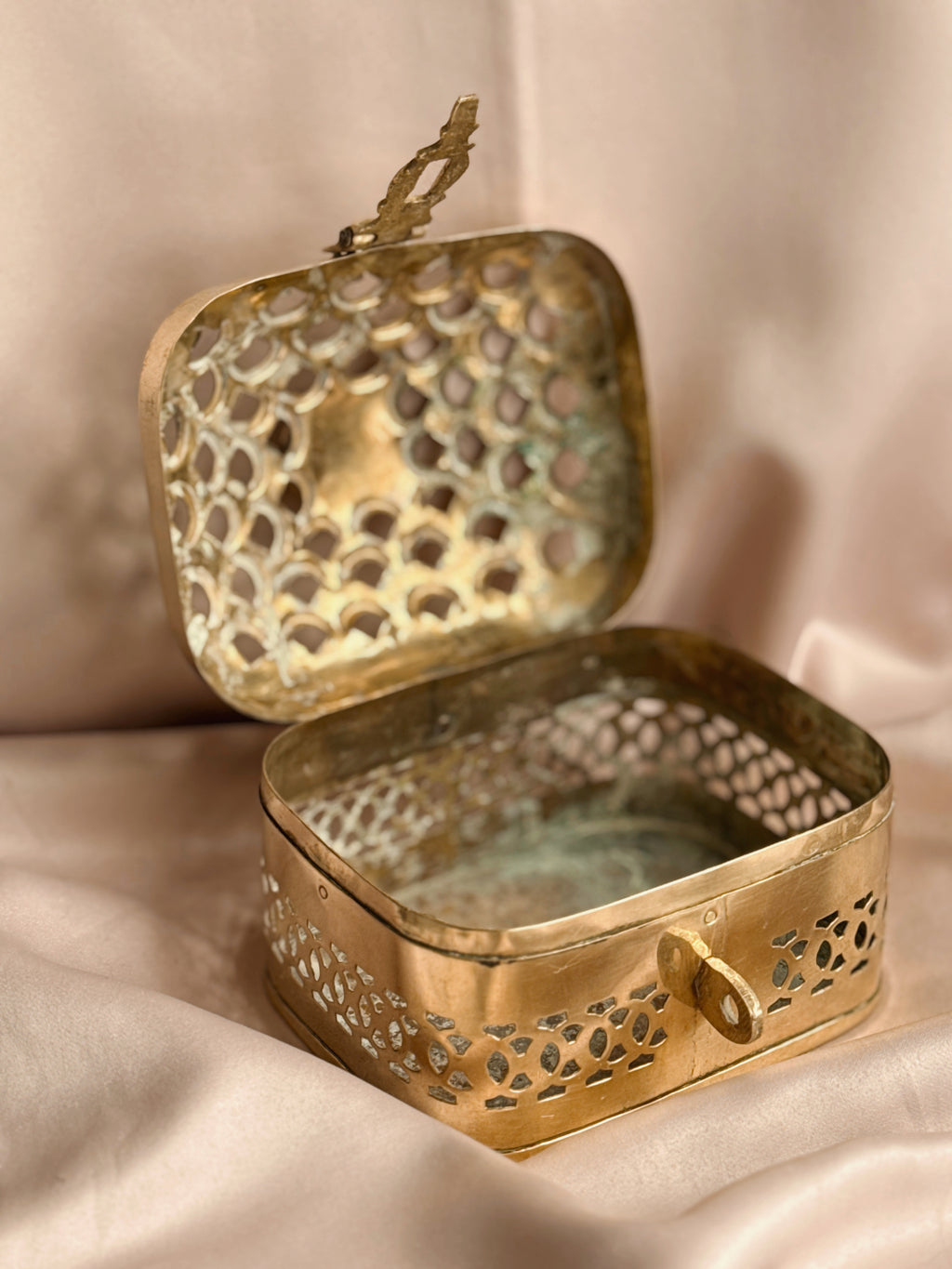 Vintage Brass Trinket Box