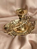 Vintage Brass Ornate Candlestick Holder