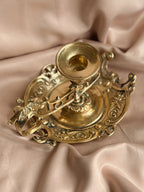 Vintage Brass Ornate Candlestick Holder