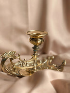 Vintage Brass Ornate Candlestick Holder