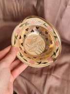 Vintage Brass + Enamel Trinket Dish