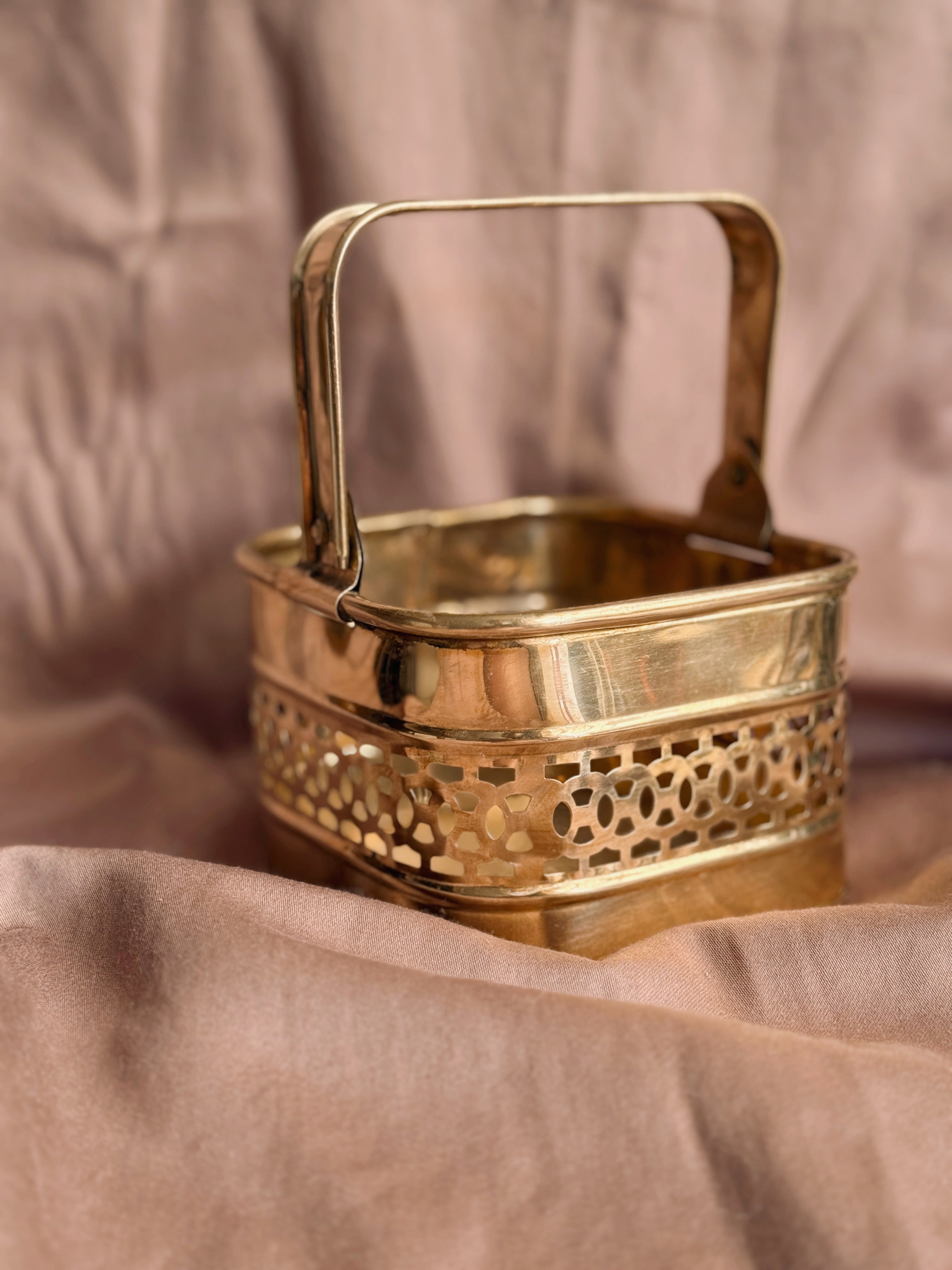 Vintage Brass Basket