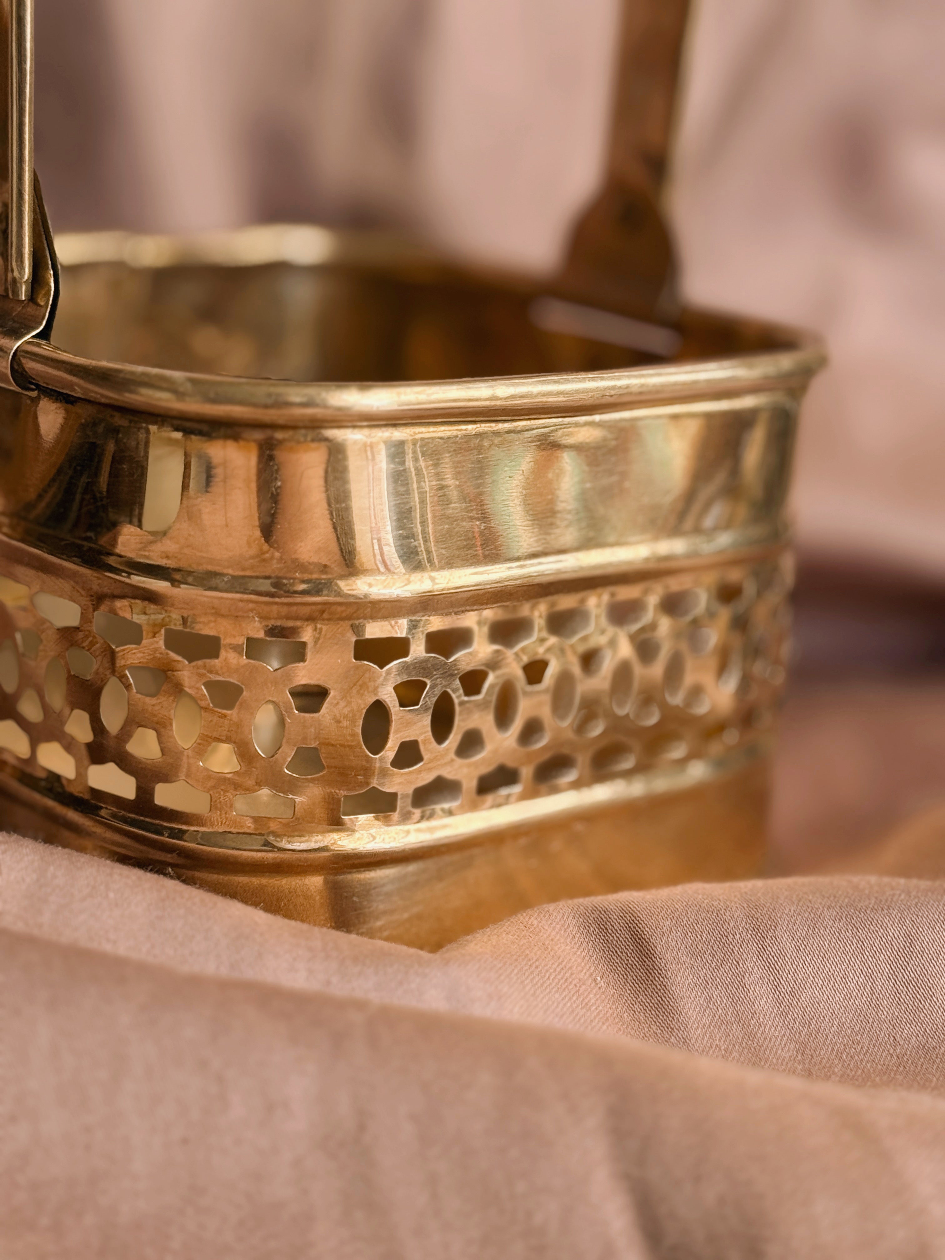 Vintage Brass Basket