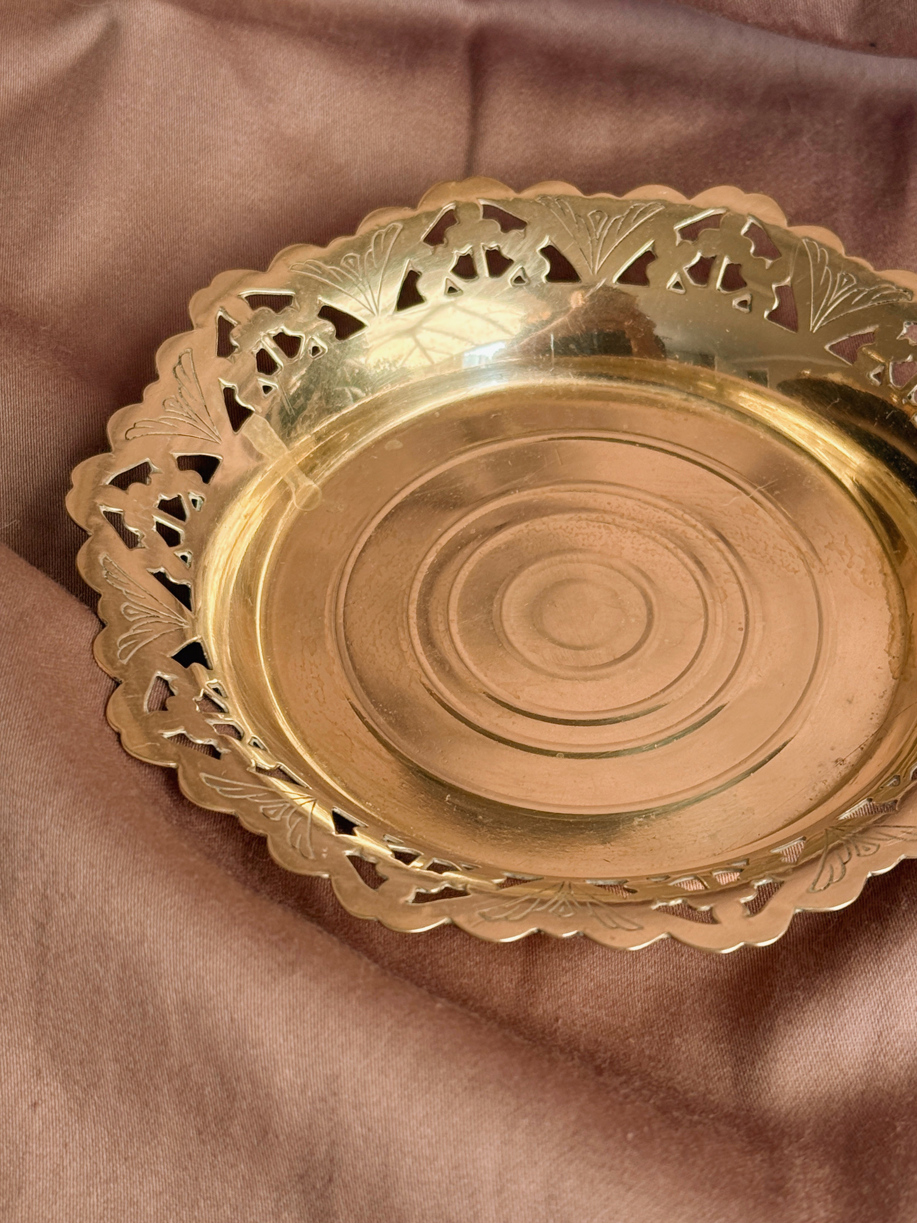Vintage Brass Trinket Bowl