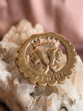Vintage Brass Gemini Medallion