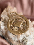 Vintage Brass Cancer Medallion