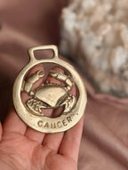 Vintage Brass Cancer Medallion