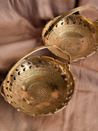 Vintage Brass Trinket Basket