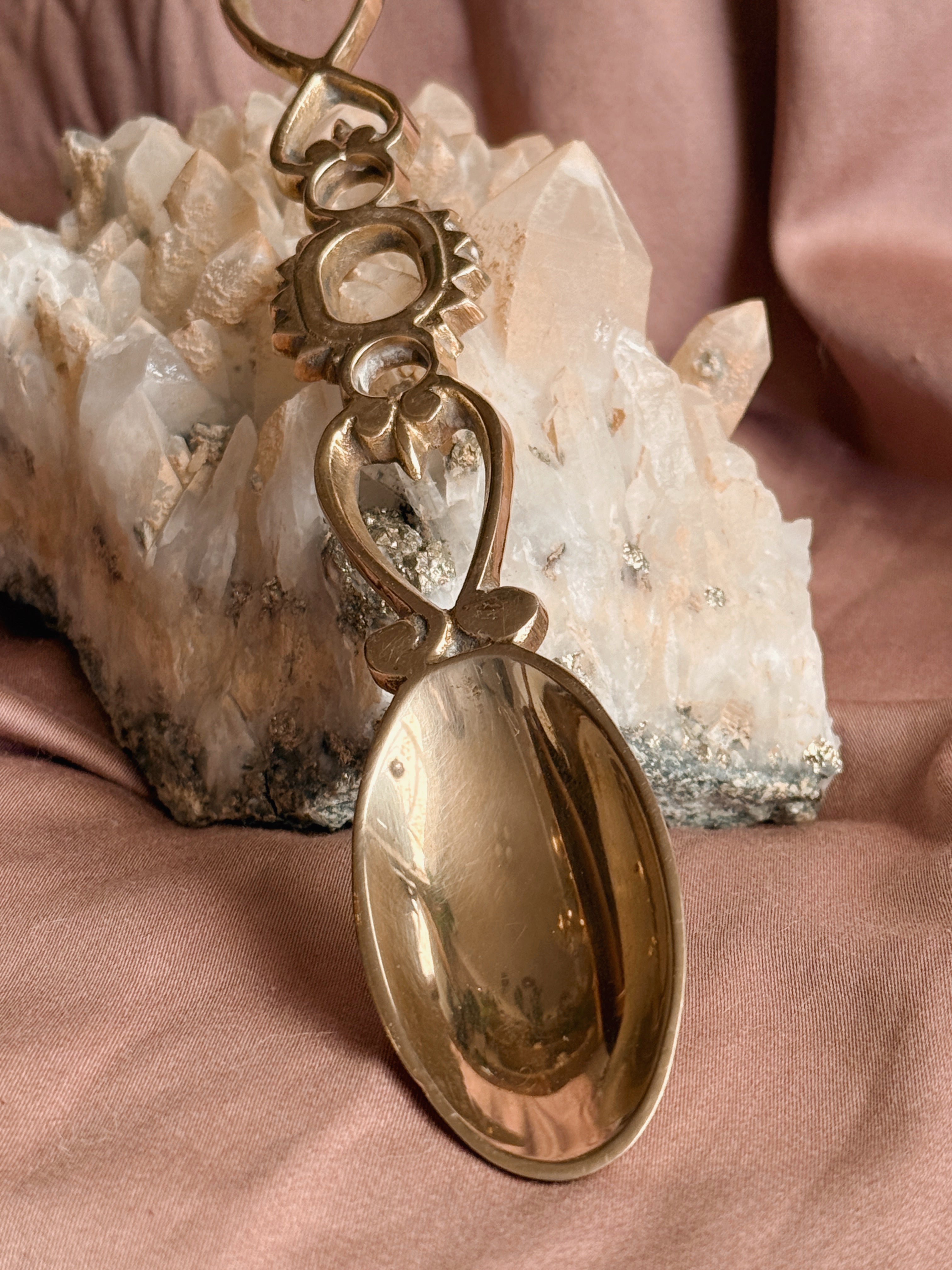 Vintage Medium Brass Love Spoon