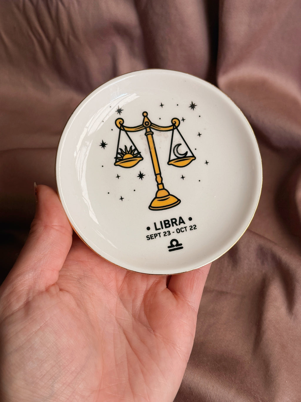 Libra Zodiac Trinket Dish