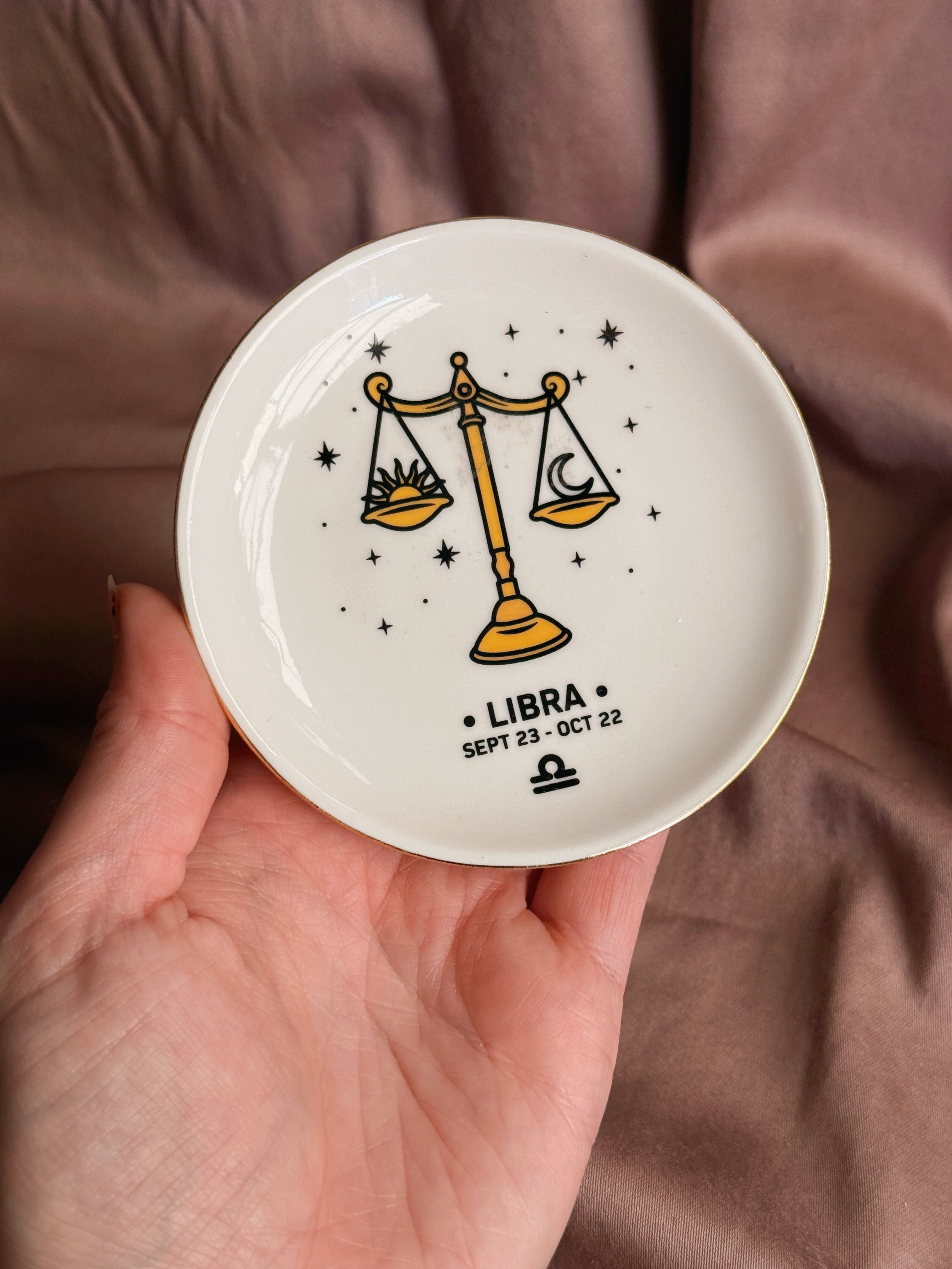 Libra Zodiac Trinket Dish