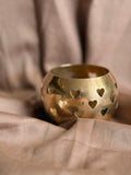 Vintage Brass Heart Tealight Holder