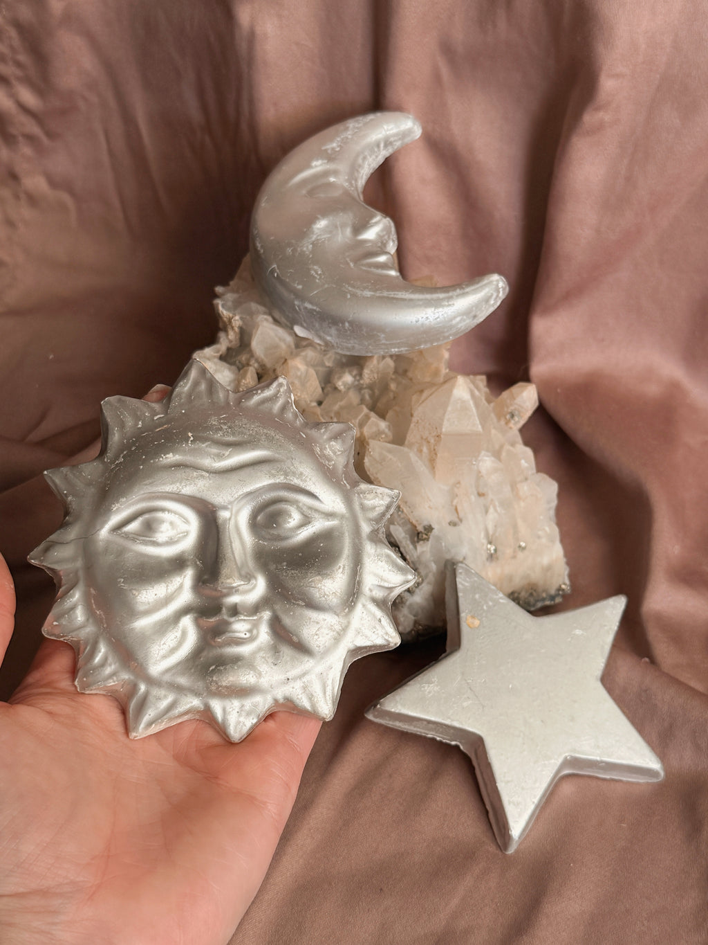 Vintage Celestial Set of 3 Wall Plaques