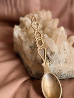 Vintage Small Brass Love Spoon