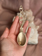 Vintage Small Brass Love Spoon