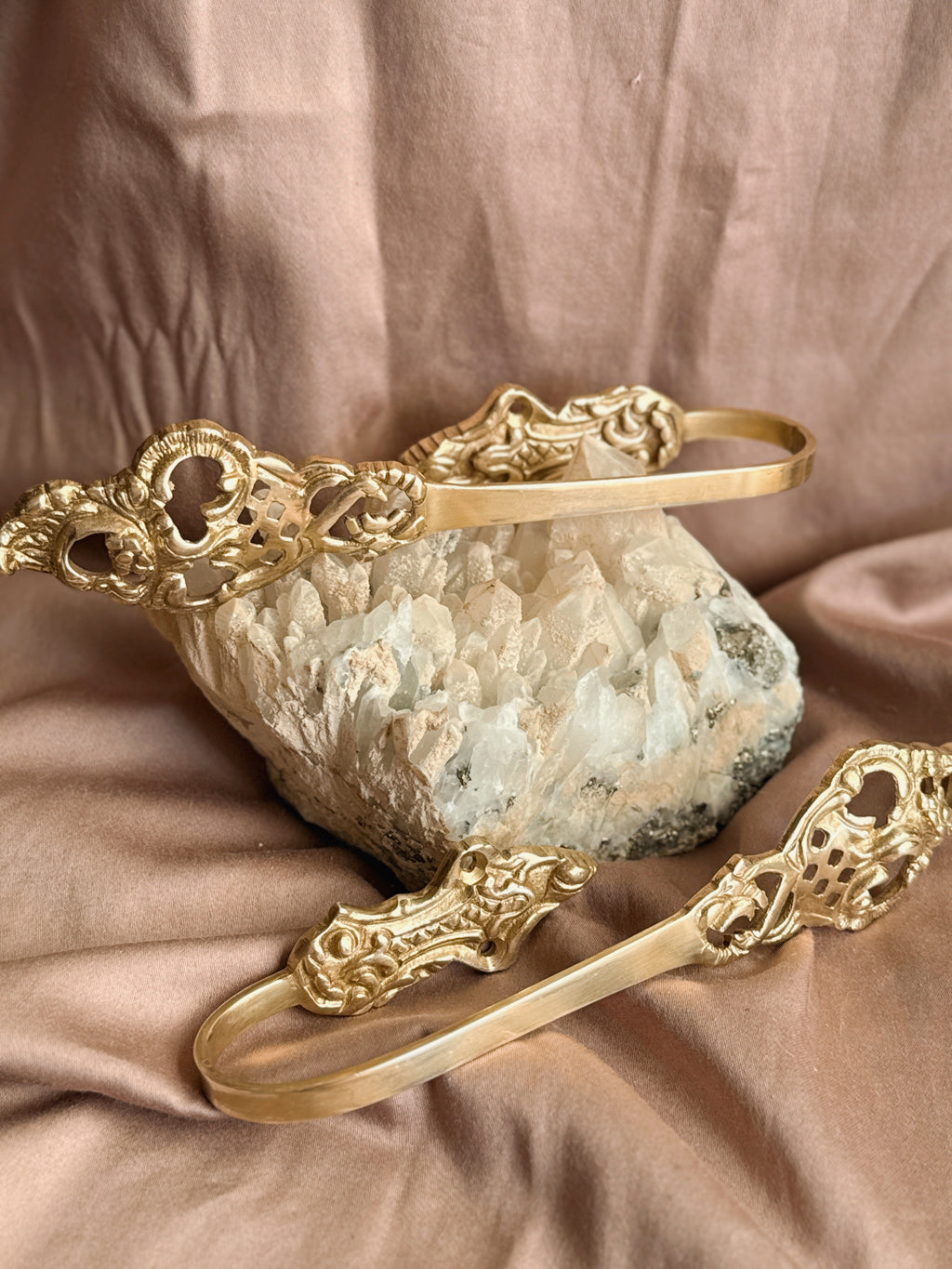 Vintage Brass Pair of Curtain Hold Backs