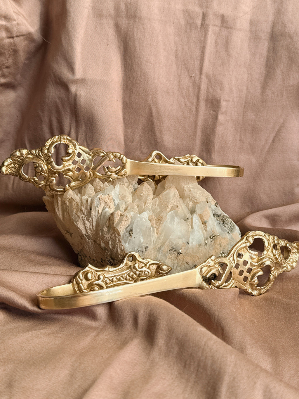 Vintage Brass Pair of Curtain Hold Backs