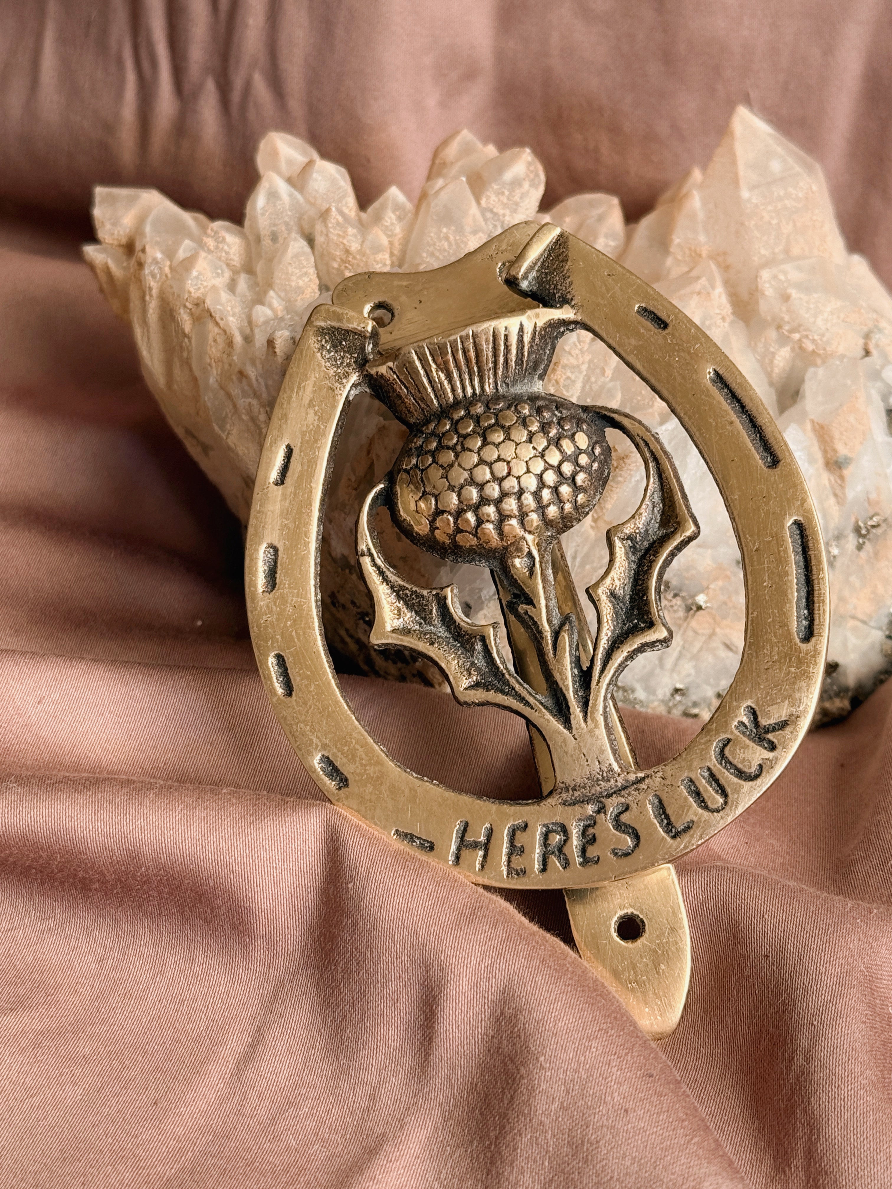Vintage Brass Horseshoe Door Knocker
