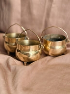 Vintage Brass Mini Cauldron