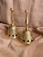 Vintage Brass Floral Bell