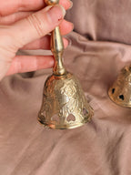 Vintage Brass Floral Bell