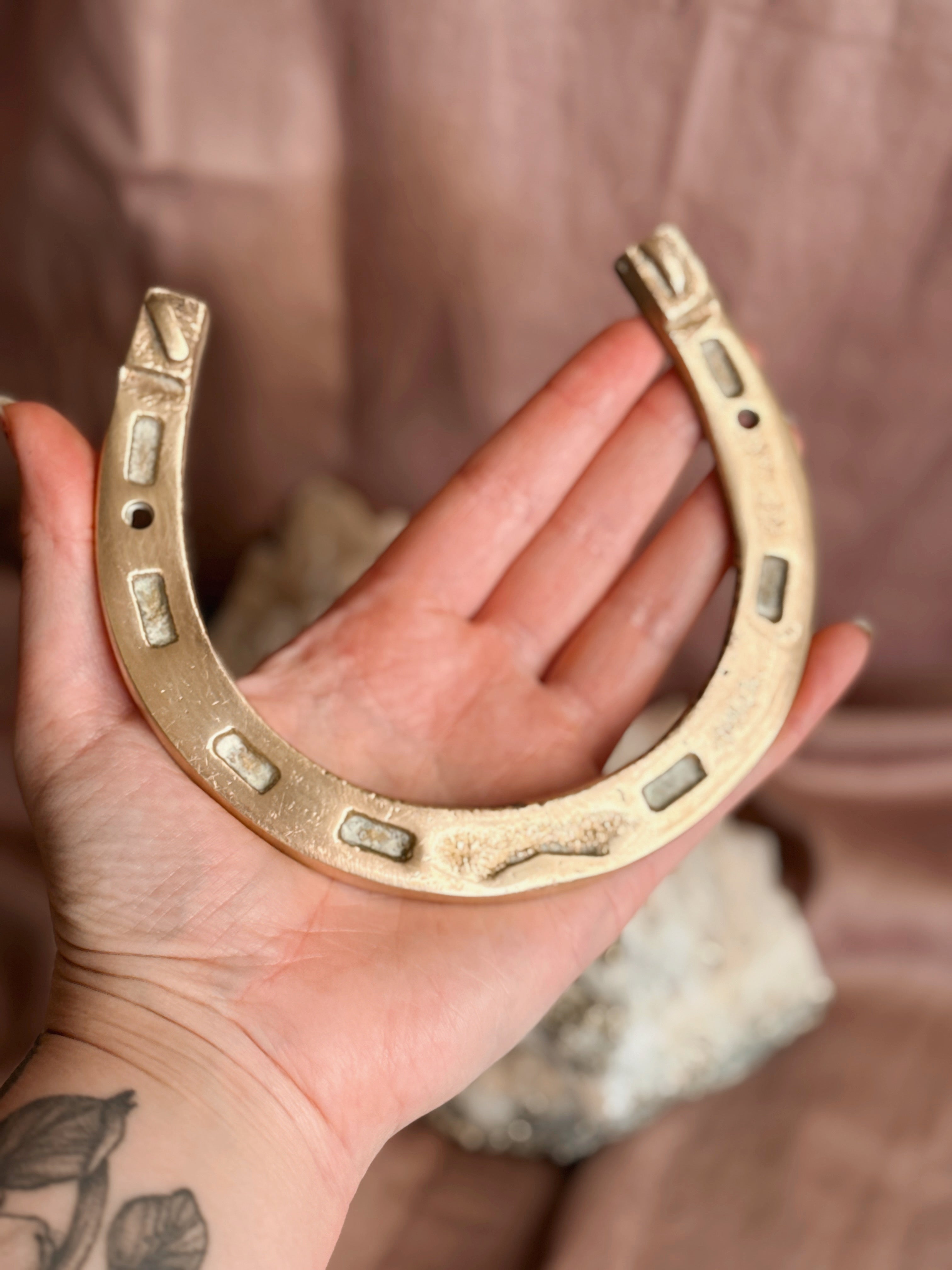 Vintage Large Brass Horseshoe