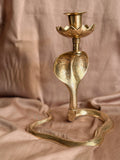Vintage Brass Large Snake Candlestick Holder