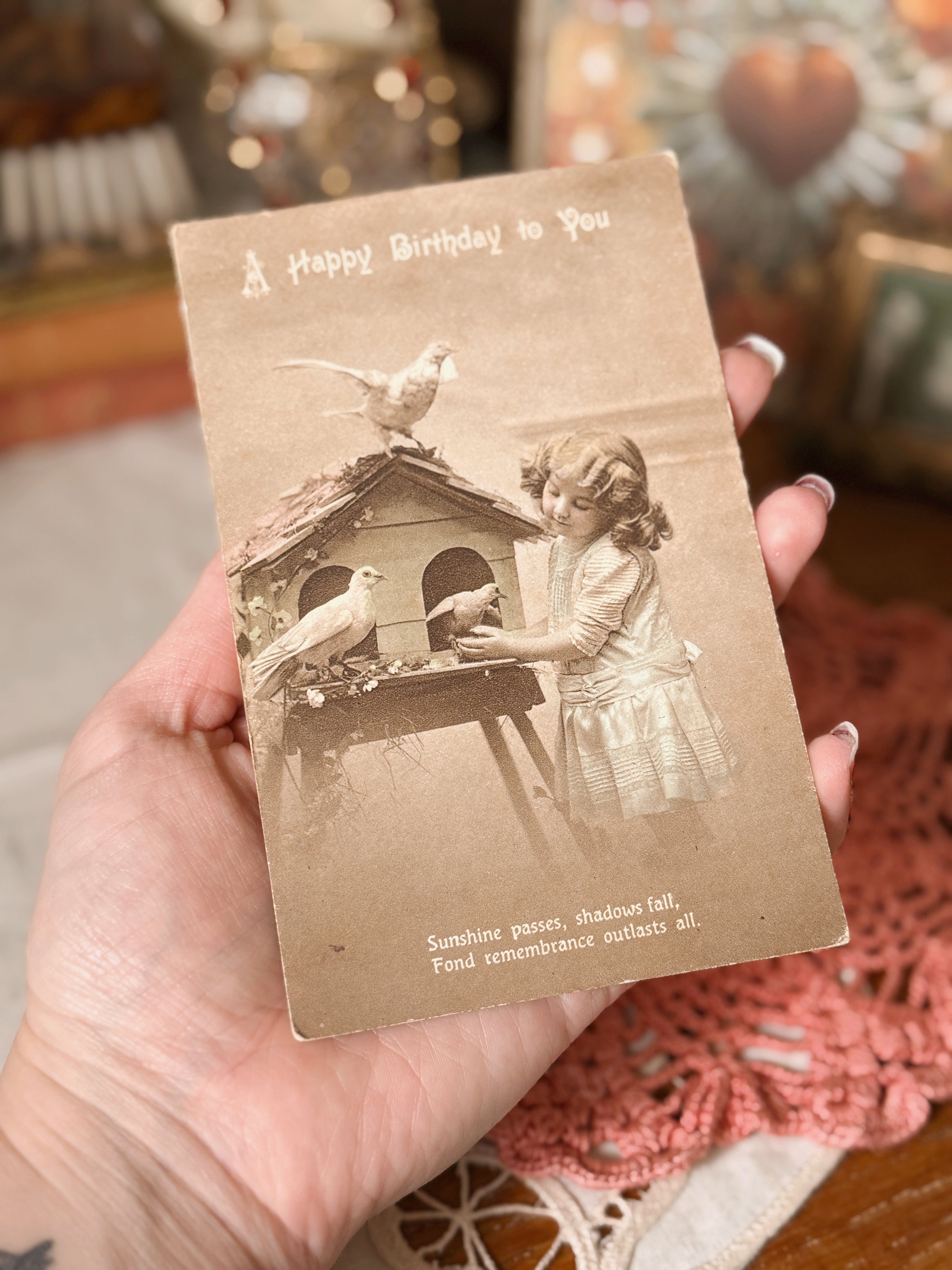 Victorian Happy Birthday Postcard