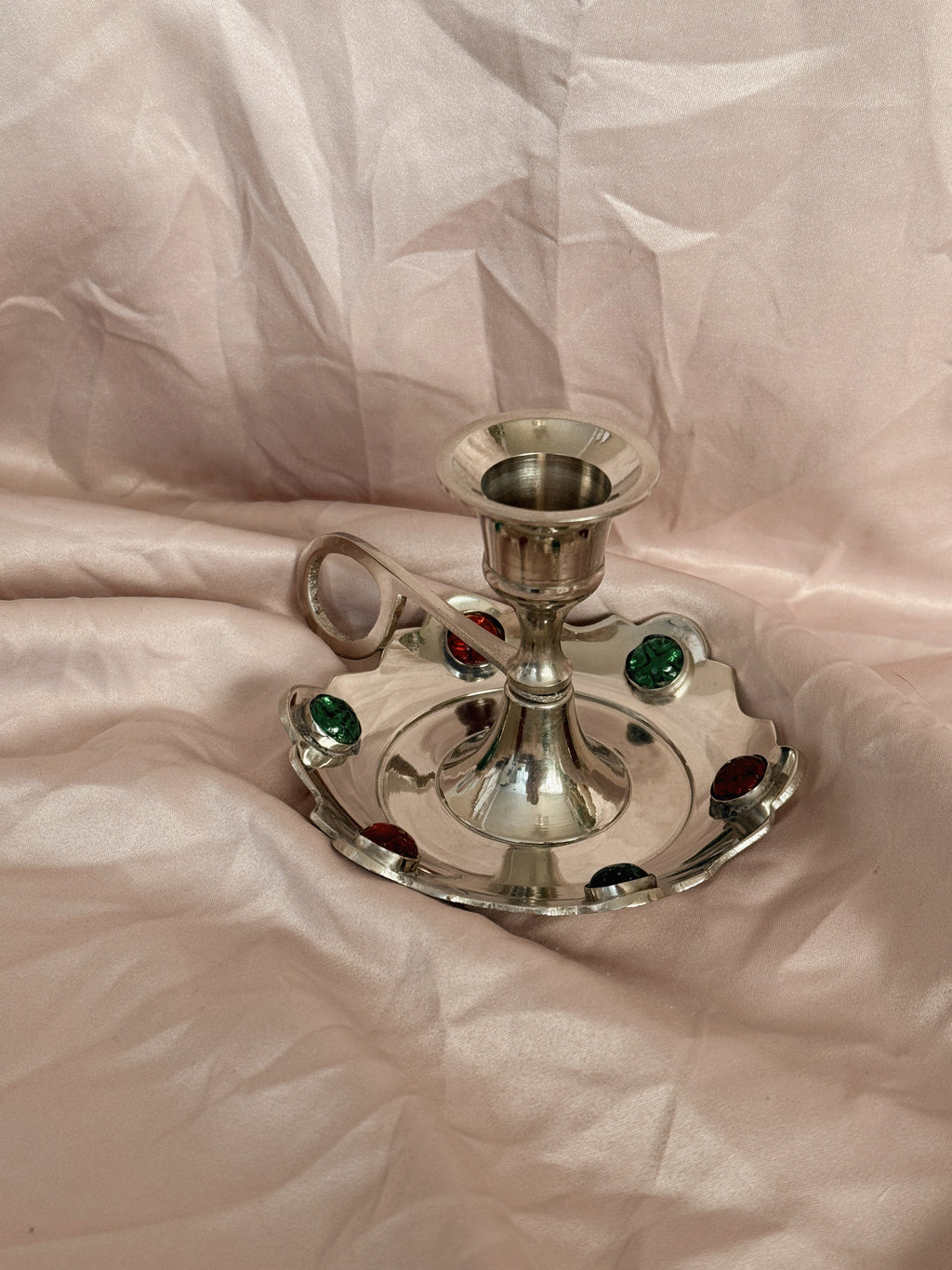 Vintage Silver Tone Candlestick Holder