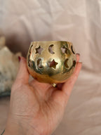Vintage Brass Celestial Tealight Holder