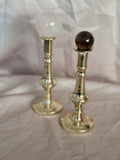 Vintage Pair of Brass Candlestick Holders