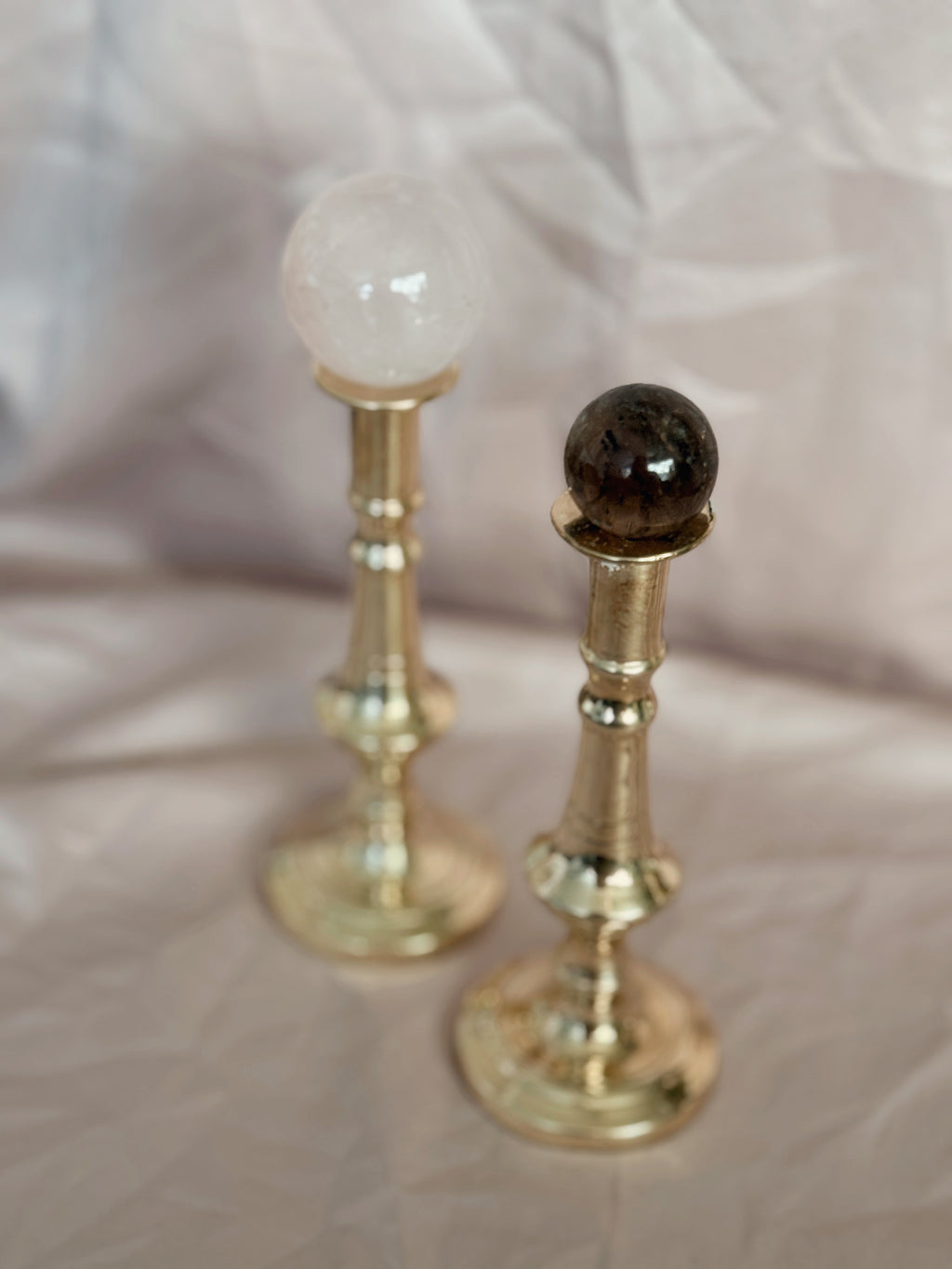 Vintage Pair of Brass Candlestick Holders