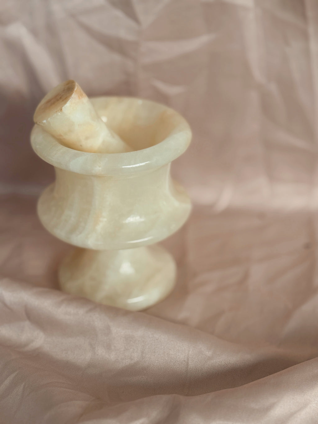 Vintage Onyx Mortar + Pestle