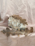 Vintage Brass Leaf Curtain Hold Backs
