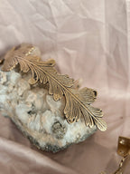 Vintage Brass Leaf Curtain Hold Backs