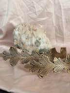 Vintage Brass Leaf Curtain Hold Backs