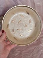 Vintage Brass + Enamel Trinket Bowl