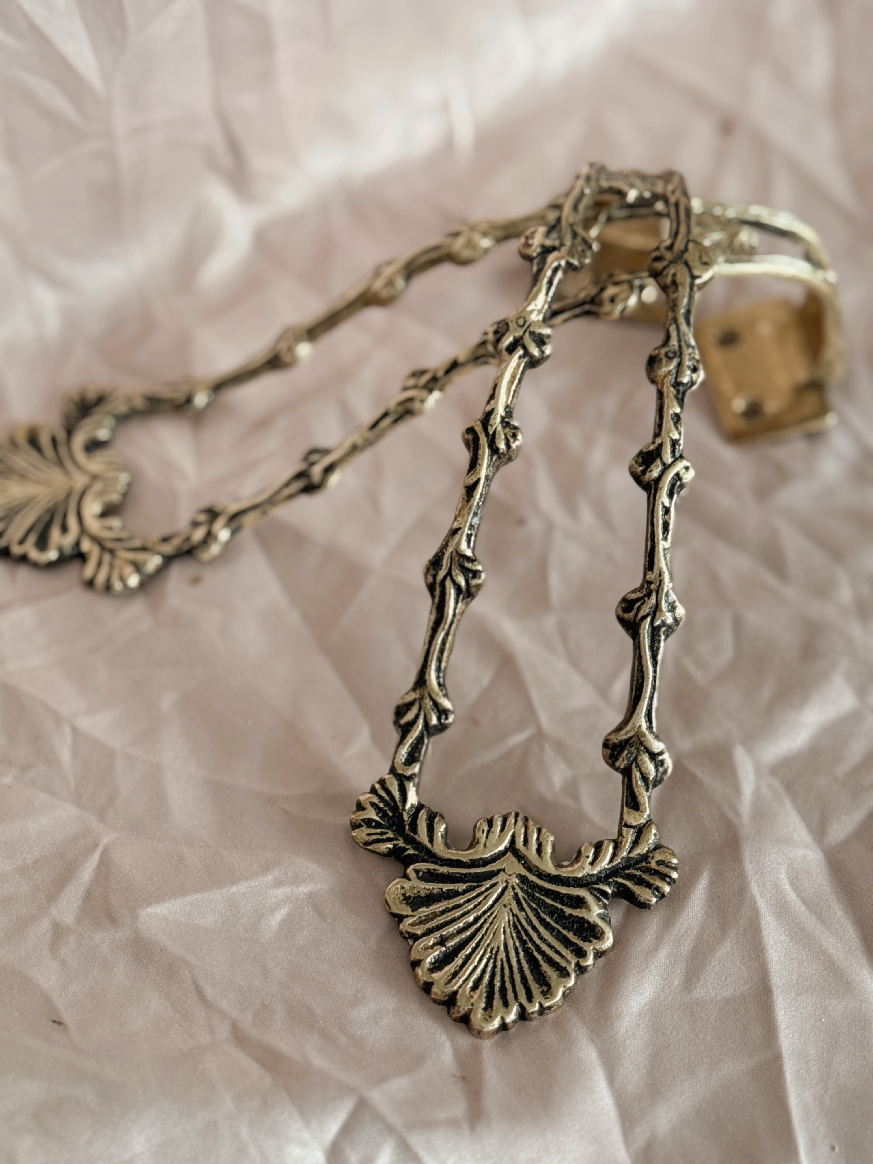 Vintage Brass Rococo Curtain Hold Backs